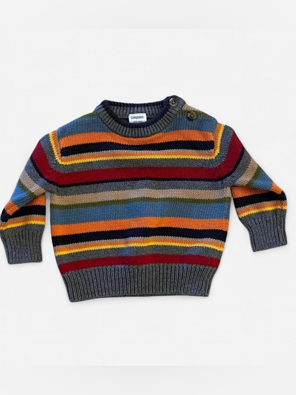 Vintage Gymboree Boys Color Striped Pullover Sweater